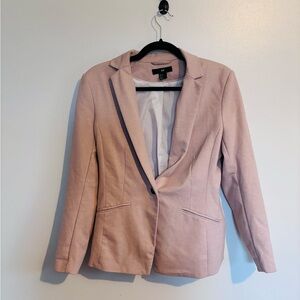 H&M pale pink blazer with front button,lined size 10